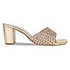 Rocia Rose Gold Women Metallic Woven Heels