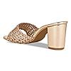 Rocia Rose Gold Women Metallic Woven Heels