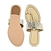 Rocia Gold Women Casual Kolhapuri Flats