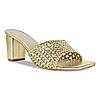 Rocia Gold Women Metallic Woven Heels