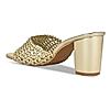 Rocia Gold Women Metallic Woven Heels