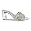 Rocia Silver Women Diamond Embellished High Heel Sandals