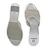 Rocia Silver Women Diamond Embellished High Heel Sandals