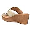 Rocia Beige Women Kolhapuri Wedges