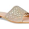 Rocia Rose Gold Women Diamond Embellished Sliders