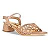 Rocia Rose Gold Women Diamond Embellished Block Heel Sandals