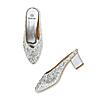 Rocia Silver Women Embroidered Mojris With Heels