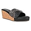 Rocia Black Women Metallic Woven Wedges