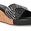 Rocia Black Women Metallic Woven Wedges