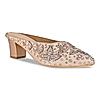Rocia Rose Gold Women Embroidered Mojris With Heels