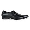 Regal Black Men Laser Cut Leather Formal Slip On Shoes