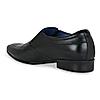 Regal Black Men Laser Cut Leather Formal Slip On Shoes