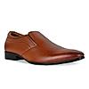 Regal Tan Men Laser Cut Leather Formal Slip On Shoes