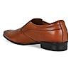 Regal Tan Men Laser Cut Leather Formal Slip On Shoes