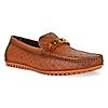 Imperio By Regal Tan Men Textured Leather Buckled Loafers
