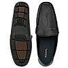 Regal Black Men Textured Casual Driving Loafers