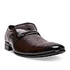 Regal Maroon Men Textured Patent Slip Ons