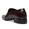 Regal Maroon Men Textured Patent Slip Ons