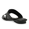 Regal Black Men Leather Woven Sandals