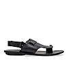 Regal Black Men Leather One Toe Sandals