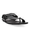 Regal Black Men Leather One Toe Sandals