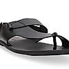 Regal Black Men Leather One Toe Sandals