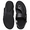 Regal Black Men Leather One Toe Sandals