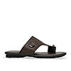 Regal Brown Men Leather Woven Sandals