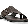 Regal Brown Men Leather Woven Sandals