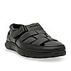 Regal Black Men Leather Casual Fisherman Sandals