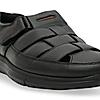 Regal Black Men Leather Casual Fisherman Sandals