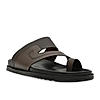 Imperio By Regal Brown Men Leather One Toe Sandals