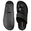 Imperio By Regal Black Men Leather One Toe Sandals