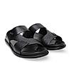 Regal Black Men Casual Drymill Leather Sandals