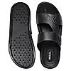 Regal Black Men Casual Drymill Leather Sandals