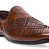 Regal Brown Men Ethnic Woven Juttis