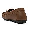 Imperio By Regal Tan Men Leather Buckled Driving Loafers