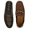 Imperio By Regal Tan Men Leather Buckled Driving Loafers