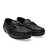 Imperio By Regal Black Men Leather Buckled Driving Loafers