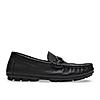 Imperio By Regal Black Men Leather Buckled Driving Loafers