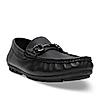 Imperio By Regal Black Men Leather Buckled Driving Loafers