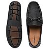 Imperio By Regal Black Men Leather Buckled Driving Loafers