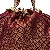 Rocia By Regal Maroon Women Brocade Potlis