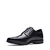 CLARKS BLACK MEN LEATHER HOWARD OVER CASUAL LACE UP LEATHER SHOES