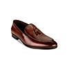 Imperio Brown Men Formal Textured Leather Tassel Slip On Shoes