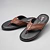 FLORSHEIM DARK TAN MEN CASUAL FLIP FLOPS