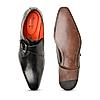 RUOSH BLACK MEN MONK-STRAP SHOES