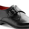 RUOSH BLACK MEN MONK-STRAP SHOES