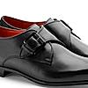 RUOSH BLACK MEN MONK-STRAP SHOES