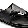 RUOSH BLACK MEN FLIP FLOPS